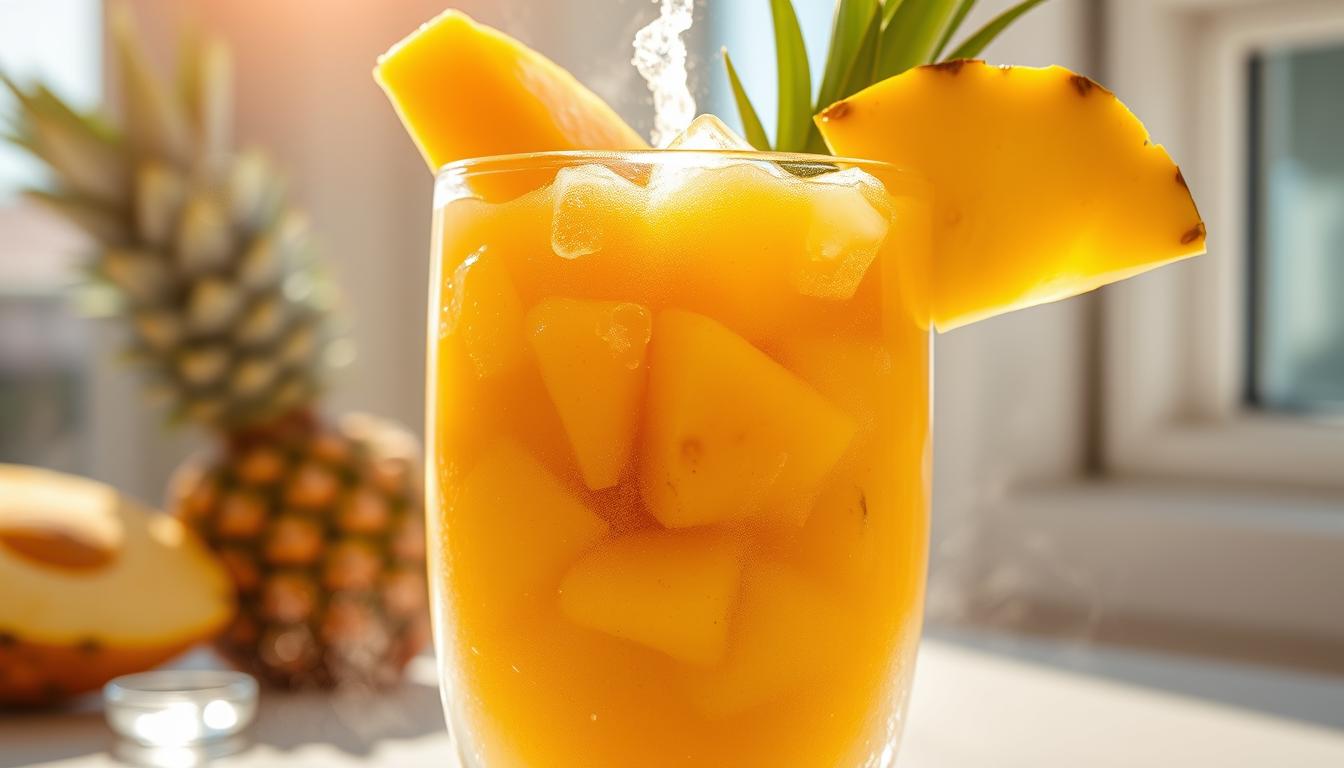 Tropical Fat-Burner smoothie with pineapple and mango
